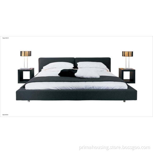 Fashioned Style Queen Size Fabric Double Bed Pr-004